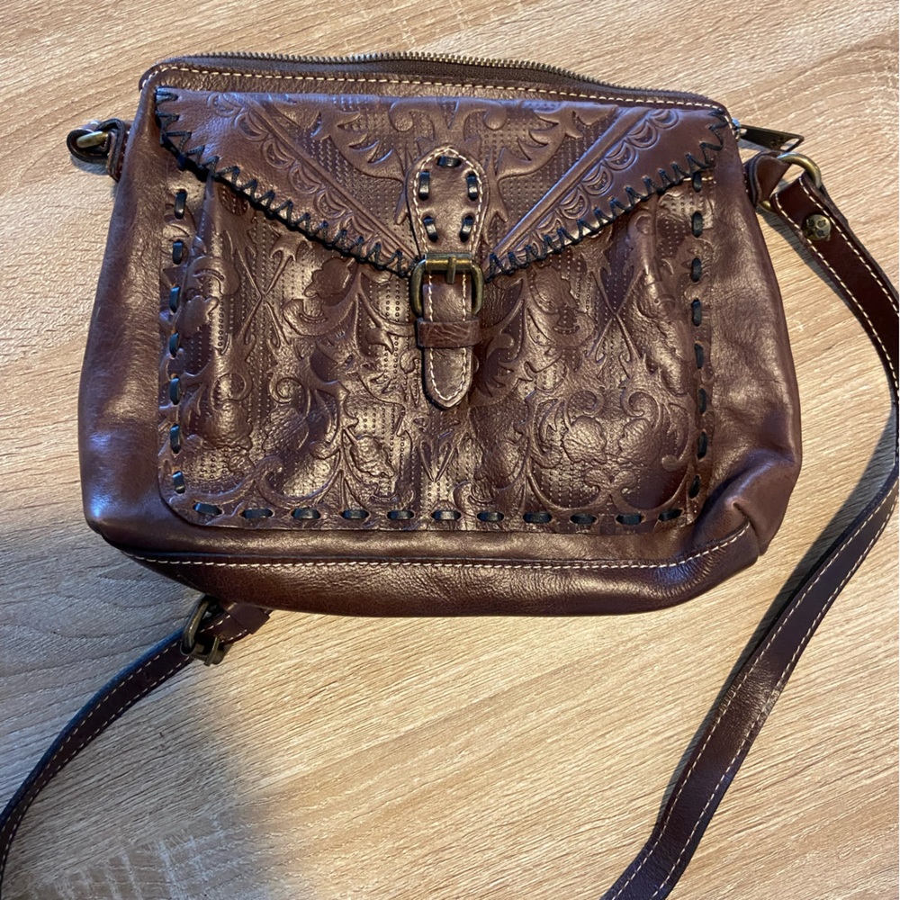 Patricia Nash Dark Brown Crossbody